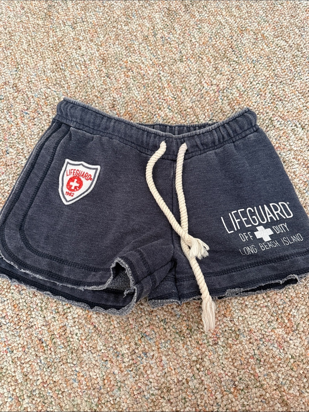 Women's Navy Lifeguards Drawstring Athletic Shorts